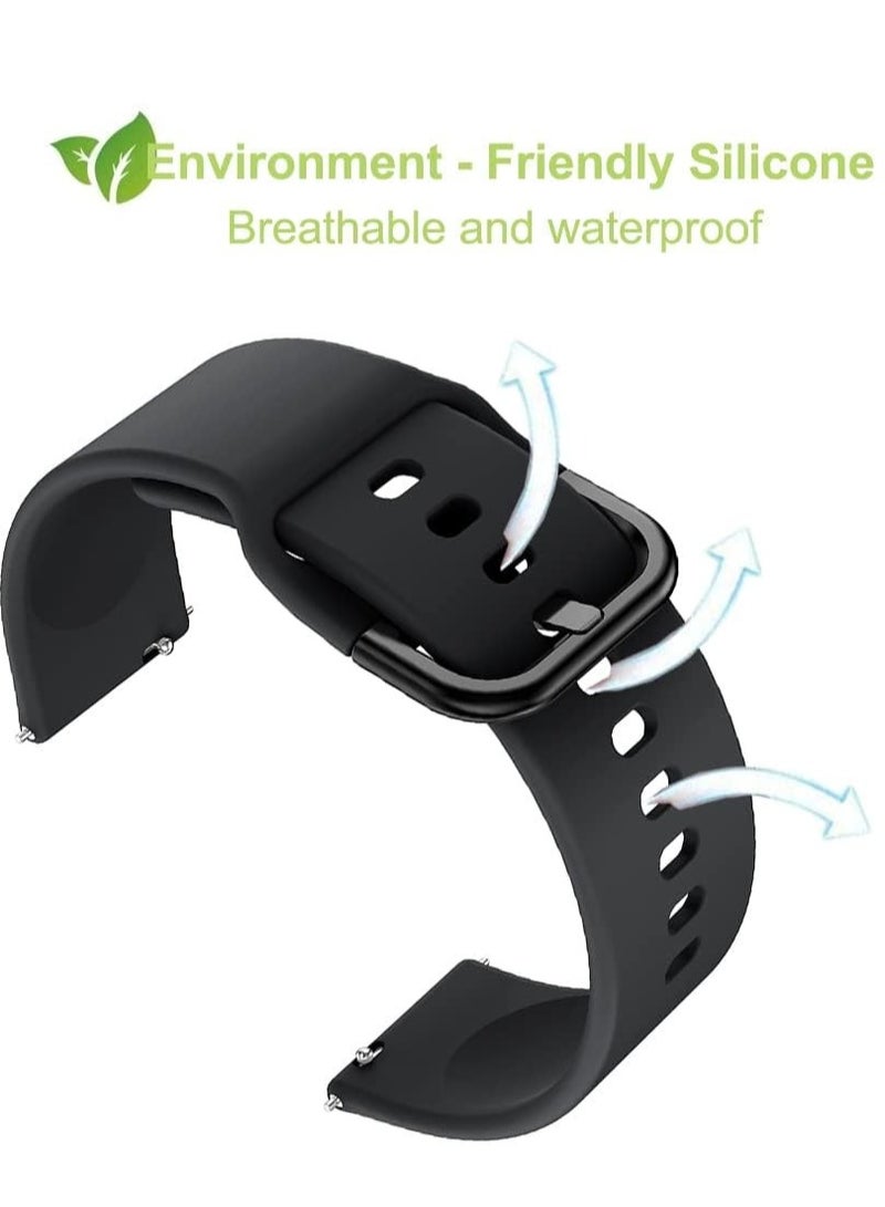 Silicone Buckle Band 22MM Strap For Samsung Galaxy Watch3 45mm/Galaxy 46mm/Gear S3/Huawei Watch 3/4/GT3 46MM/GT4 46MM/GT2E/GT2 Pro/GT GT2 46MM/Honor Magic Watch2 46mm/Amazfit GTR 2/2e/3/4 - Image 5