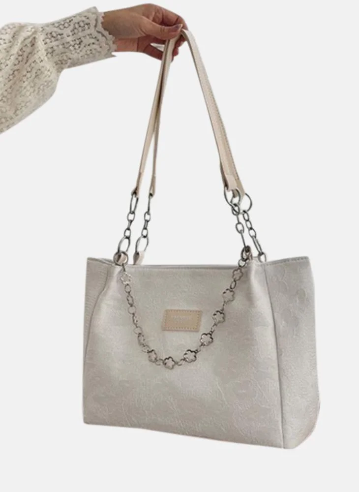 يونيكي White Printed Lifestyle Tote Bag