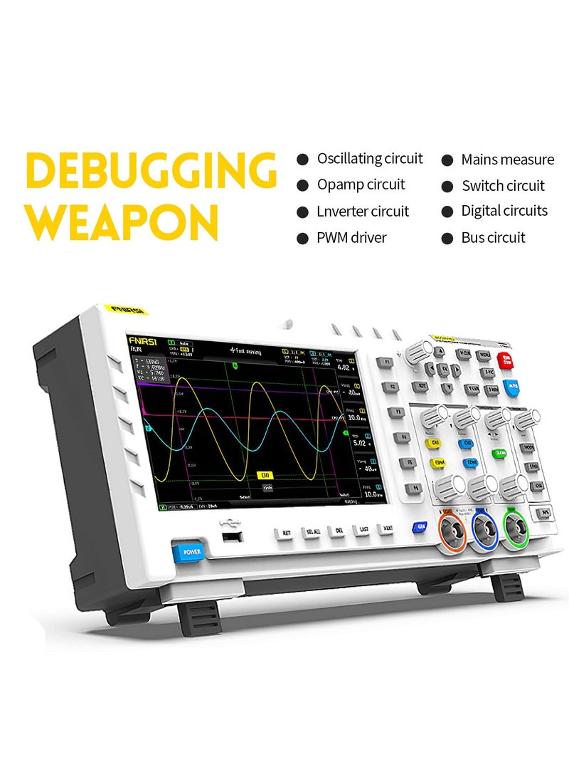 KASTWAVE 2 in 1 Digital Oscilloscope DDS Signal Generator Desktop Oscilloscope Capture Output Signal Function, 2 Channels 100Mhz Bandwidth 1GSa/s Sampling Rate Built-in 1GB Storage Space - Image 2
