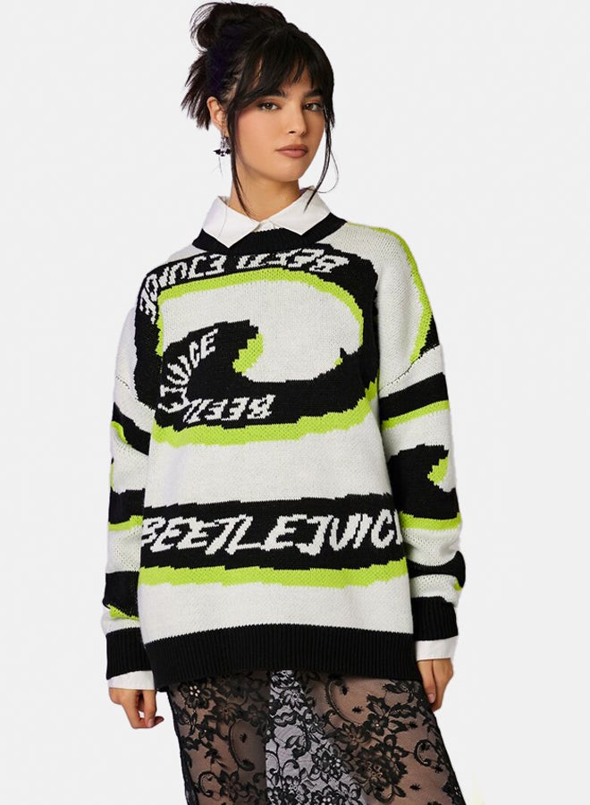 FOREVER 21 Beetlejuice Beetlejuice Spiral Sweater  - Image 1