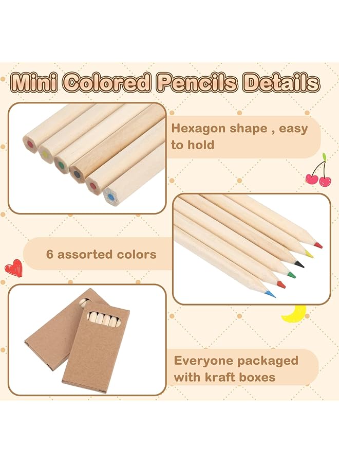 erorex 15 Packs Mini Drawing Colored Pencils For Kids Portable Short Fat 6 Different Color Pencils In Bulk Pre Sharpened Coloring Pencils For Children Painting Classroom School Supplies 3.5 Inch - Image 5