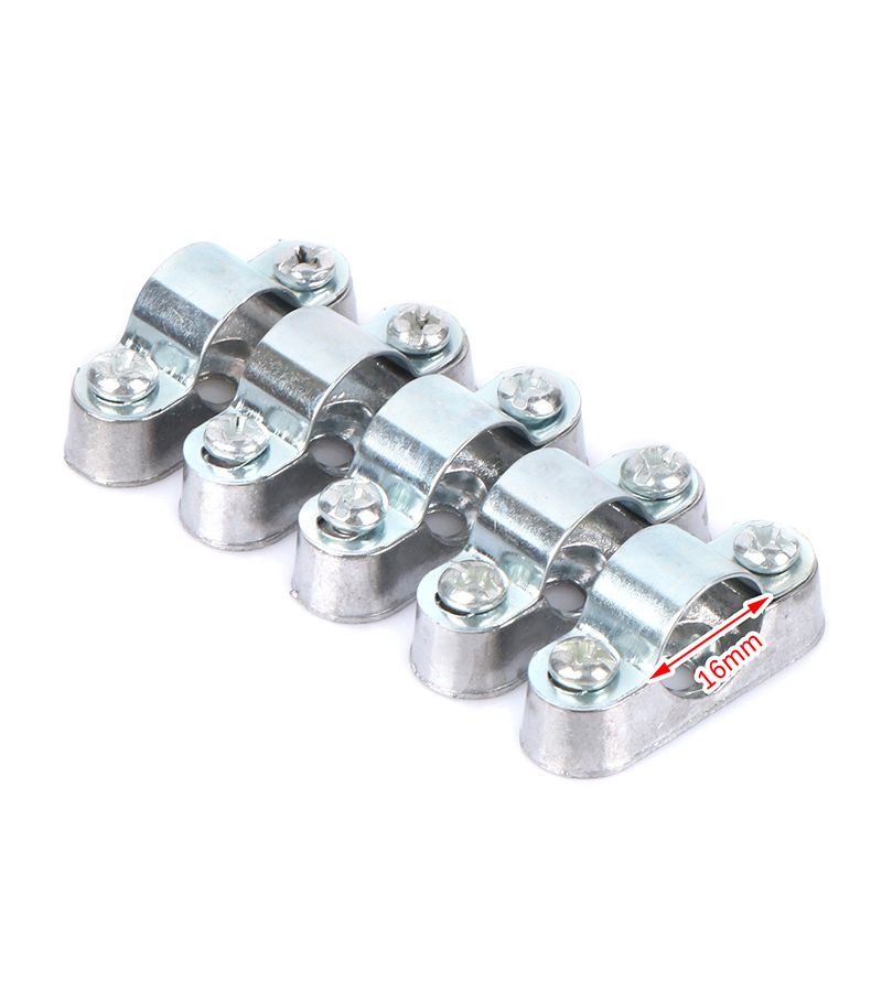 5 Pcs 16mm Pipe Clamp With Screw Wall Mount For Card Saddle Line Clip - Image 3