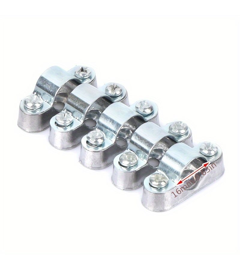 5 Pcs 16mm Pipe Clamp With Screw Wall Mount For Card Saddle Line Clip - Image 4