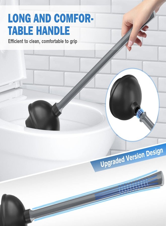 TRENTI Toilet Plunger and Brush with Holder, Bowl Brush and Heavy Duty Toilet Plunger Set for 5.7-inch Toilet Drain, 2-in-1 Bathroom Cleaning Combo with Modern Caddy Stand (Grey) - Image 5