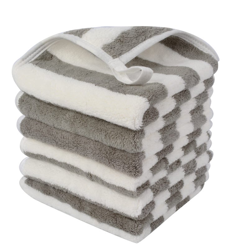 منشفة وجه ميكروفايبر مصقولة من SINLAND تجف بسرعة 12 بوصة × 12 بوصة منشفة وجه ماصة قماش إزالة مكياج ناعمة