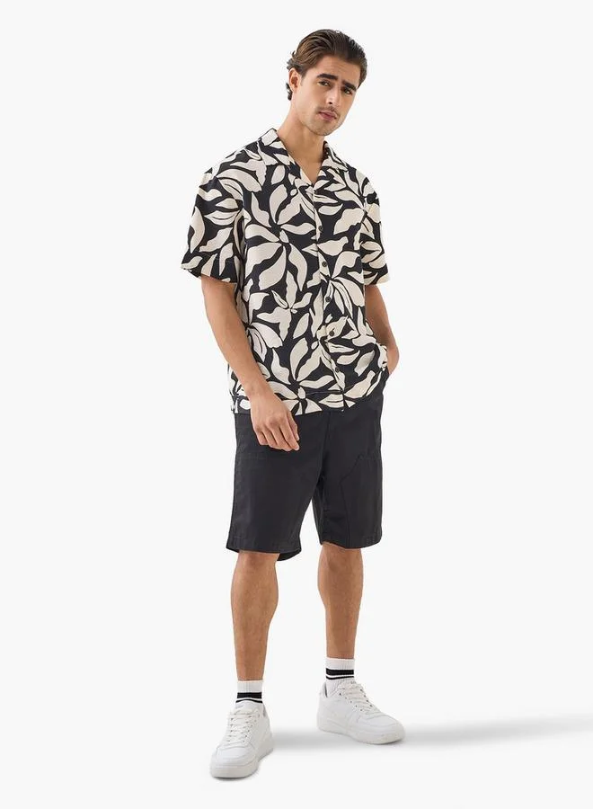 Splash FAV Printed Shirt with Short Sleeves