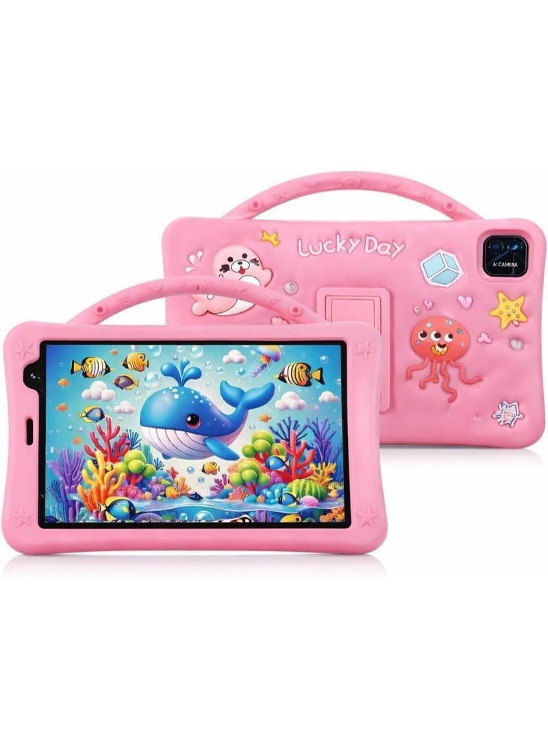 Dmarqa P801 Kids Tablet, 8 Inch HD 1280x800, Android 13, 8GB RAM, 512GB Storage, 5000mAh Battery, 5MP+8MP Camera, Dual SIM, Shockproof EVA Case change to arabic - Image 1