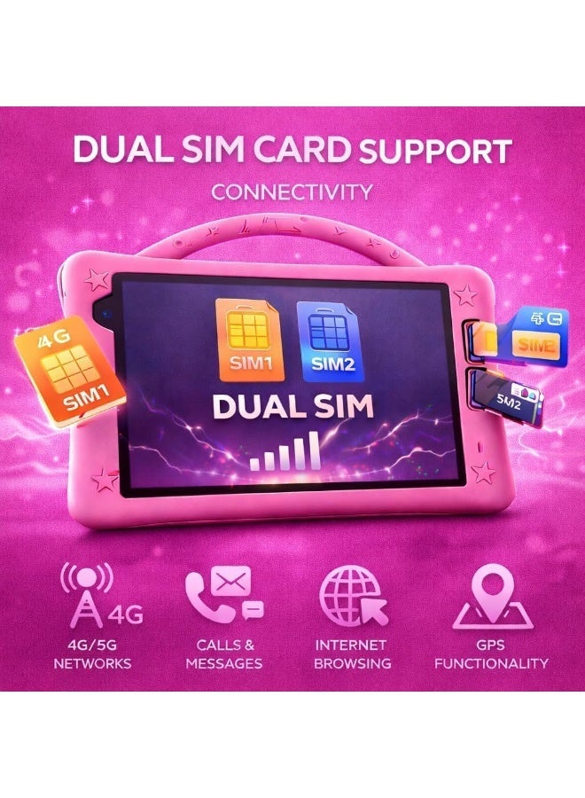 Dmarqa P801 Kids Tablet, 8 Inch HD 1280x800, Android 13, 8GB RAM, 512GB Storage, 5000mAh Battery, 5MP+8MP Camera, Dual SIM, Shockproof EVA Case change to arabic - Image 2