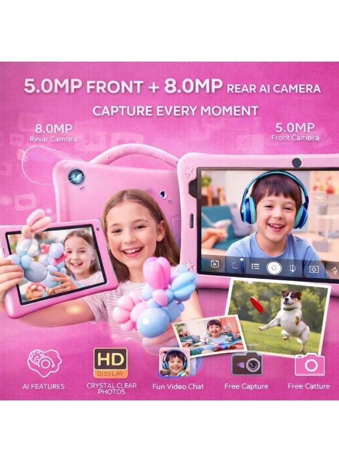 Dmarqa P801 Kids Tablet, 8 Inch HD 1280x800, Android 13, 8GB RAM, 512GB Storage, 5000mAh Battery, 5MP+8MP Camera, Dual SIM, Shockproof EVA Case change to arabic - Image 5