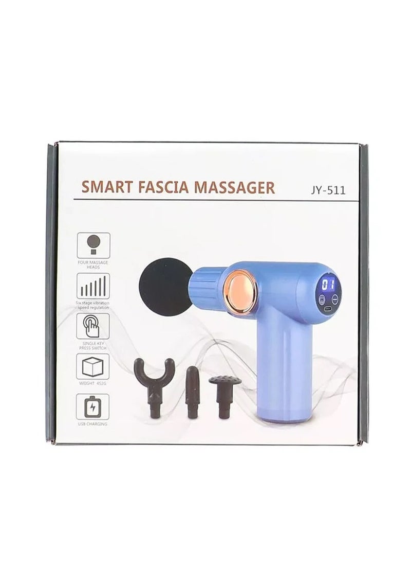 Generic - Smart Fascia Massager , 4 Massage Head , 6 Stage Vibration Speed Regulation , Single Key Press Switch , USB Charging Type-C , 20W - Red - Image 1