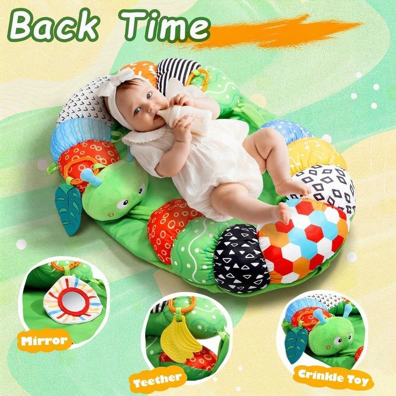 2-in-1 Tummy Time Mat and Seated Support Pillow for Babies - Image 3