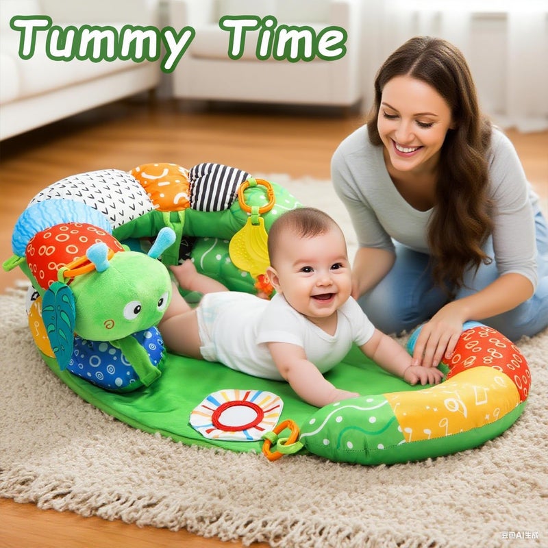 2-in-1 Tummy Time Mat and Seated Support Pillow for Babies - Image 4