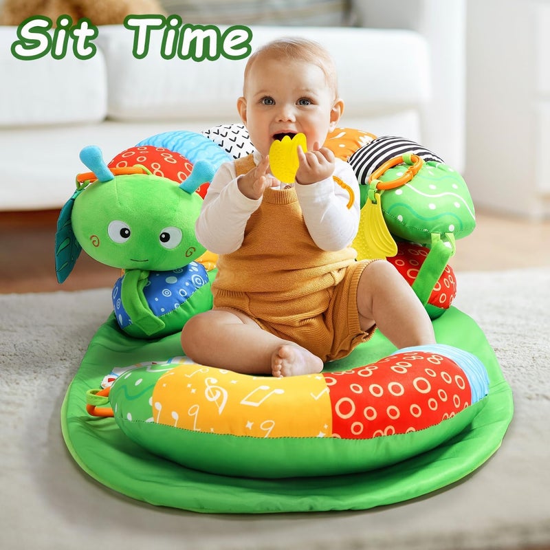 2-in-1 Tummy Time Mat and Seated Support Pillow for Babies - Image 5
