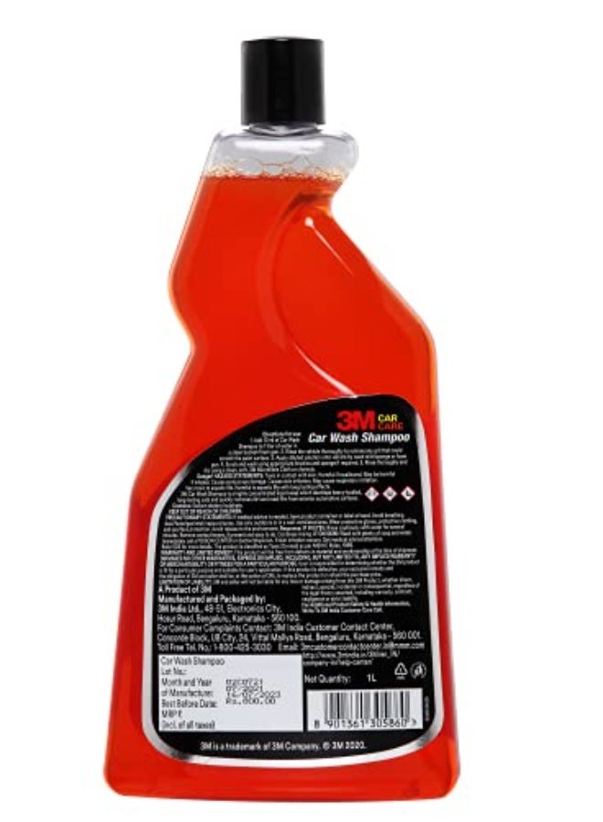 3M Car wash Shampoo (1 Litre) | High Foam for Deep Cleaning | Remove Tough Dirt | Safe on Paint | pH Neutral - Image 2