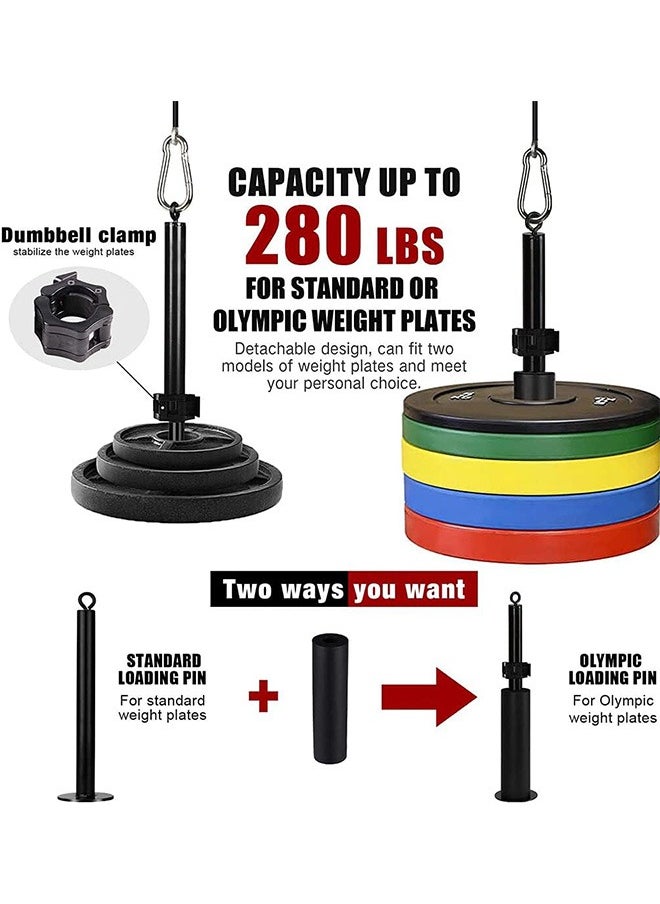 LENND Lift Pulley System, Dual Cable Machine(1.8M And 2.3M) with Upgraded Loading Pin for Triceps Pull Down, Biceps Curl, Back, Forearm, Shoulder-Home Gym Equipment  - Image 5