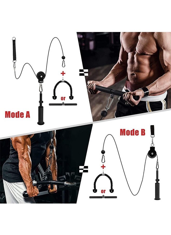 LENND Lift Pulley System, Dual Cable Machine(1.8M And 2.3M) with Upgraded Loading Pin for Triceps Pull Down, Biceps Curl, Back, Forearm, Shoulder-Home Gym Equipment  - Image 3