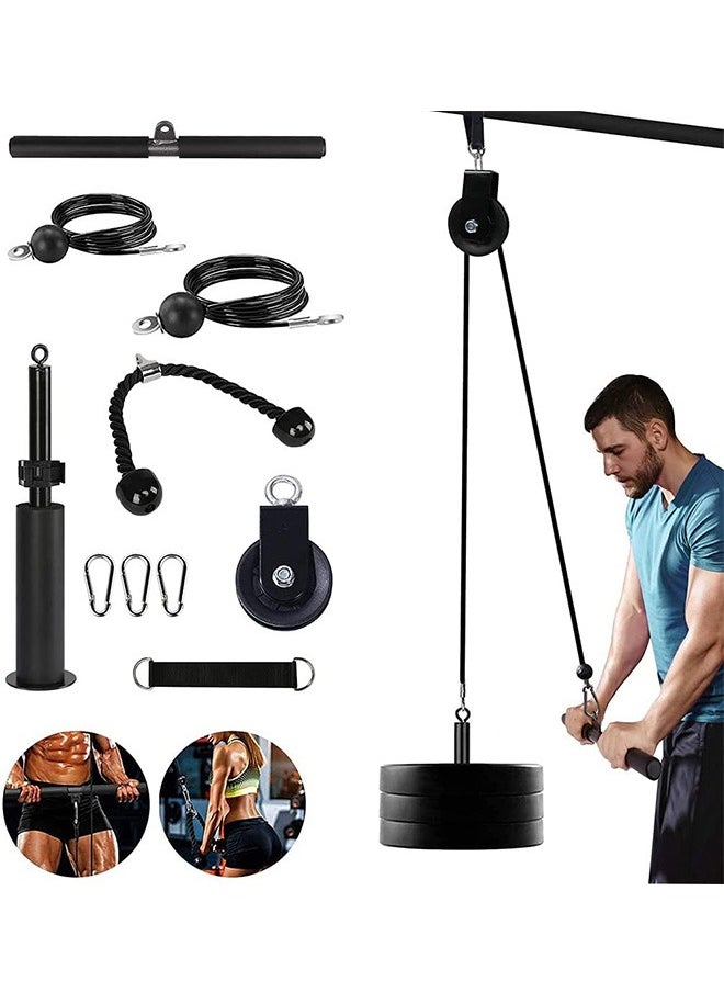 LENND Lift Pulley System, Dual Cable Machine(1.8M And 2.3M) with Upgraded Loading Pin for Triceps Pull Down, Biceps Curl, Back, Forearm, Shoulder-Home Gym Equipment  - Image 1