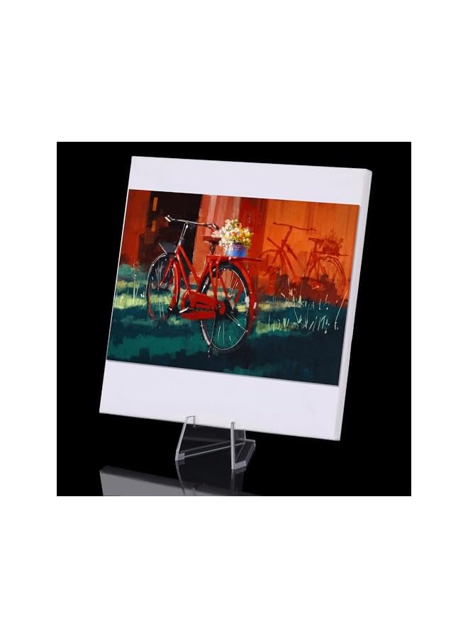 The Bros 12Pcs Mini Clear Acrylic Easel Display Stands, Sports Card Stands, 2.25 Inch Coins Display, Easels Stand, Medals Pockets, Watches Holders, Badge Show Stand Exhibit  - Image 5