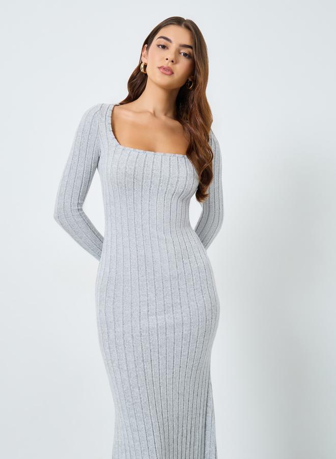 Take Two Women Solid Bodycon Ribbed Maxi Dress - Image 2