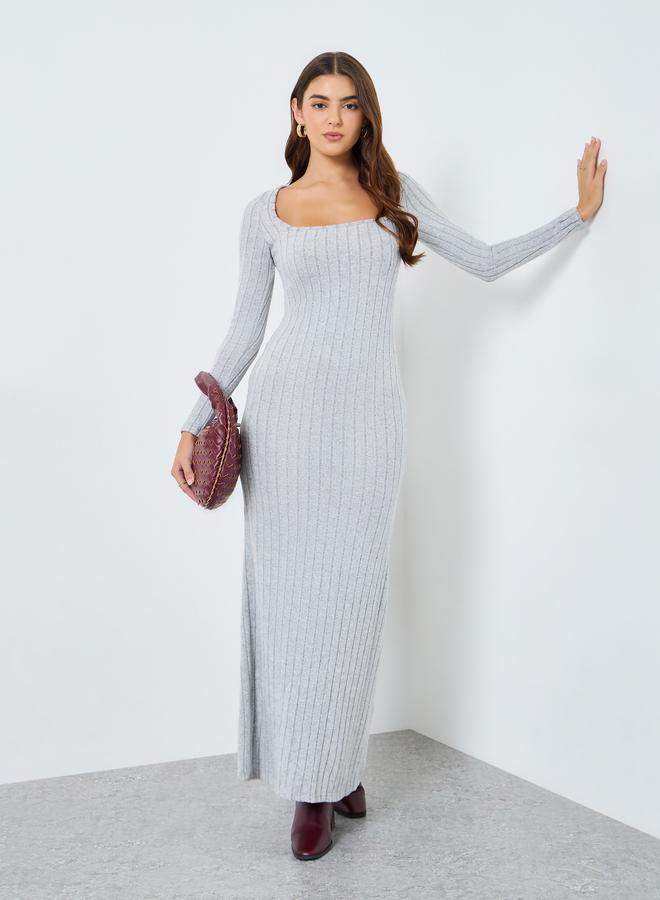 Take Two Women Solid Bodycon Ribbed Maxi Dress - Image 1