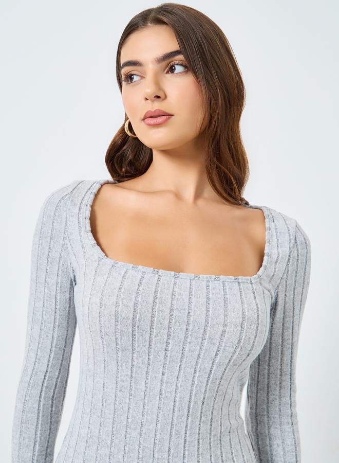 Take Two Women Solid Bodycon Ribbed Maxi Dress - Image 3