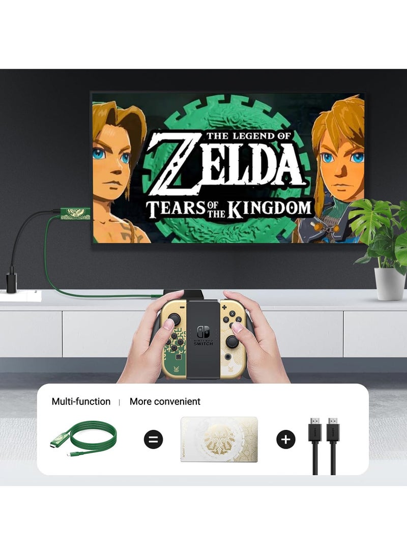 كابل SYOSI من نوع C إلى HDMI، كابل تحويل USB-C إلى HDMI بدقة 4K@30Hz لأجهزة Switch/Switch OLED/Steam Deck، محول TV من نوع C إلى HDMI مع منفذ شحن PD بقوة 100 واط يناسب الهاتف/الكمبيوتر المحمول/الجهاز اللوحي - Image 3