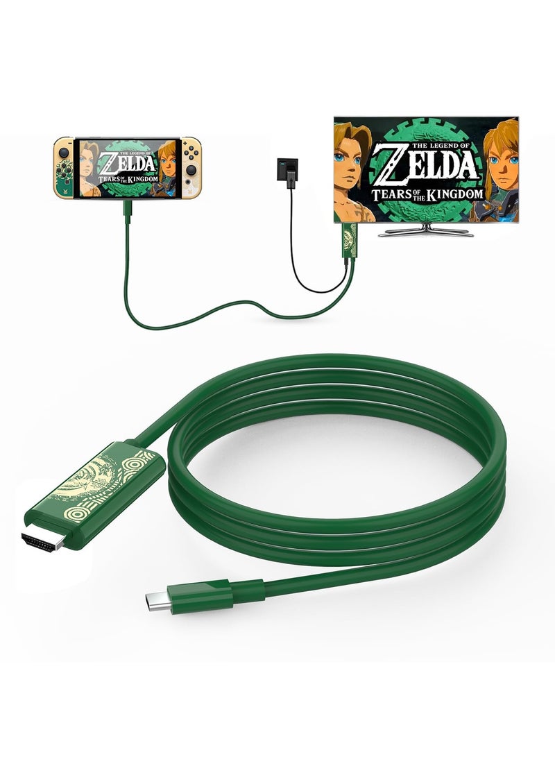 كابل SYOSI من نوع C إلى HDMI، كابل تحويل USB-C إلى HDMI بدقة 4K@30Hz لأجهزة Switch/Switch OLED/Steam Deck، محول TV من نوع C إلى HDMI مع منفذ شحن PD بقوة 100 واط يناسب الهاتف/الكمبيوتر المحمول/الجهاز اللوحي - Image 1