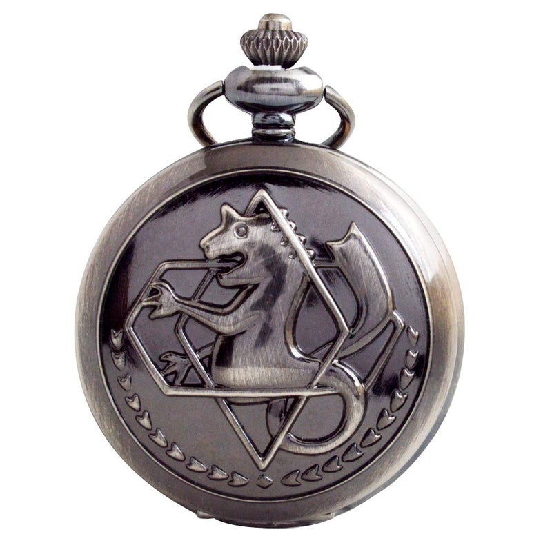 BoShiYa Fullmetal Alchemist Pocket Watch with Chain Vintage Quartz Pocket Watch for Cosplay Accessories Anime Merch - Image 2