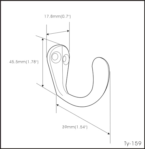 QCAA Heavier Robe Hook Farmhouse Coat Hook Zinc Die Cast Oil Rubbed Bronze Made in Taiwan 6 Pack - Image 3