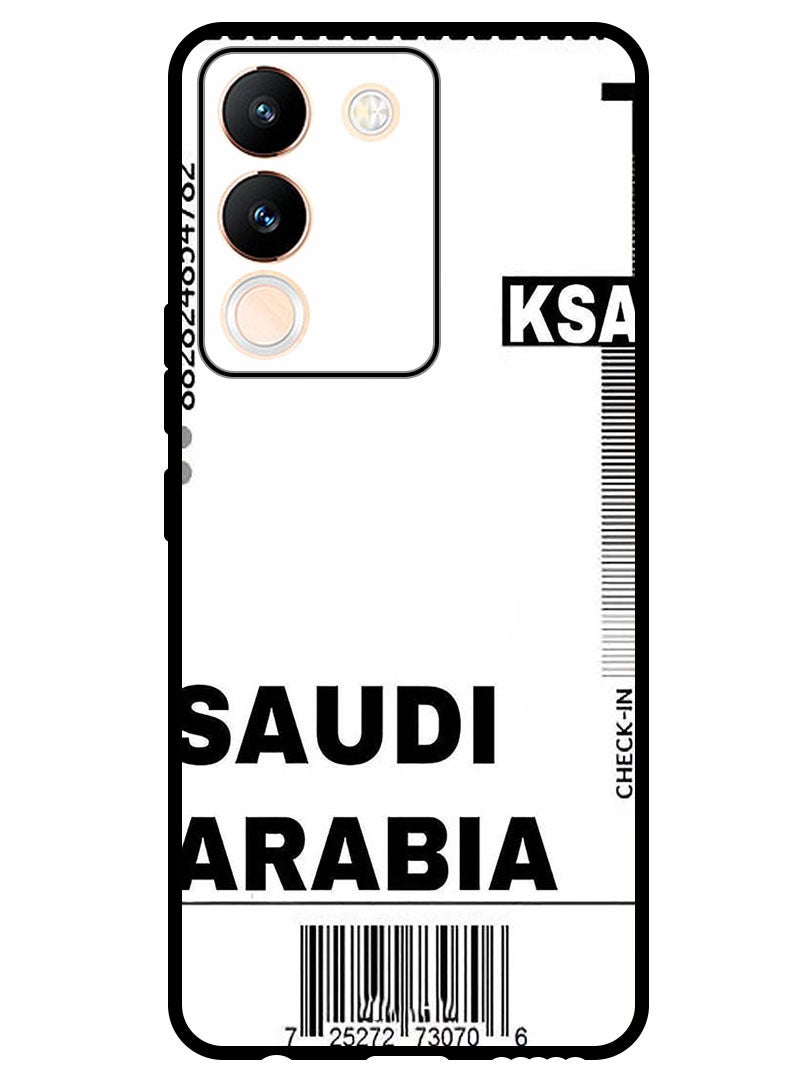 Theodor Protective Case Anti Scratch Shock Proof Bumper Cover For Vivo V29e Saudi boarding pass - Image 1