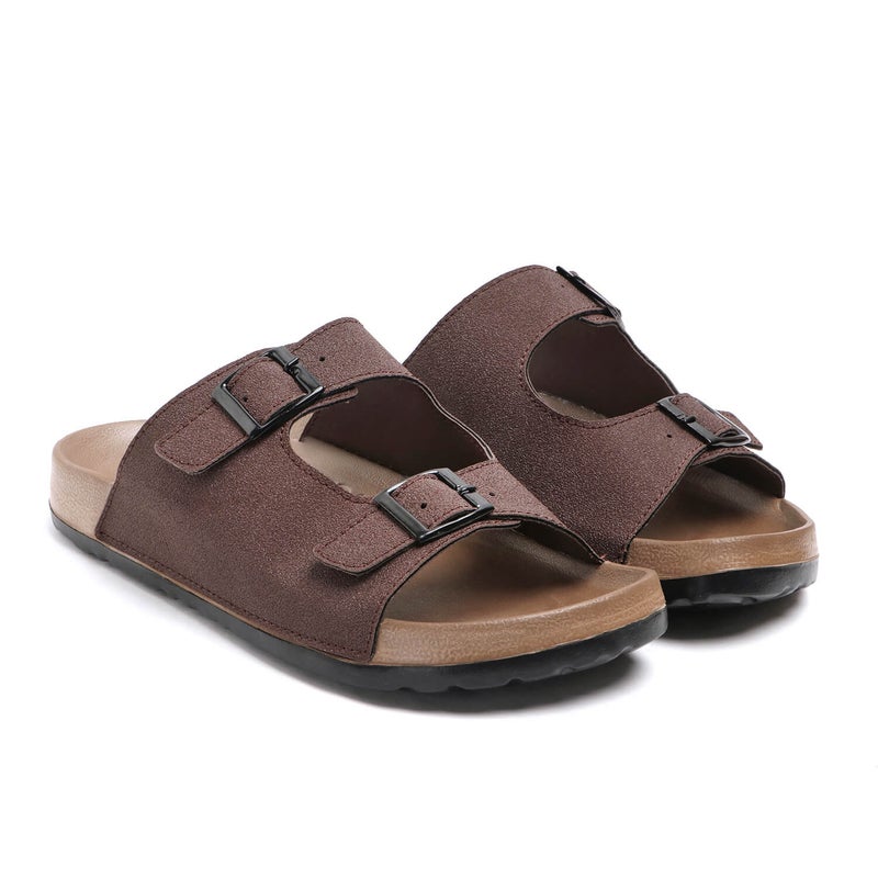 Face Brown Summer Sandals for Men - Image 5