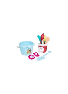 9 pcs/set Beach Sand Play Toys Set Excavating Tools Bucket Sand Wheel Play Bath Toys For Children Learning Study Toys color-Green