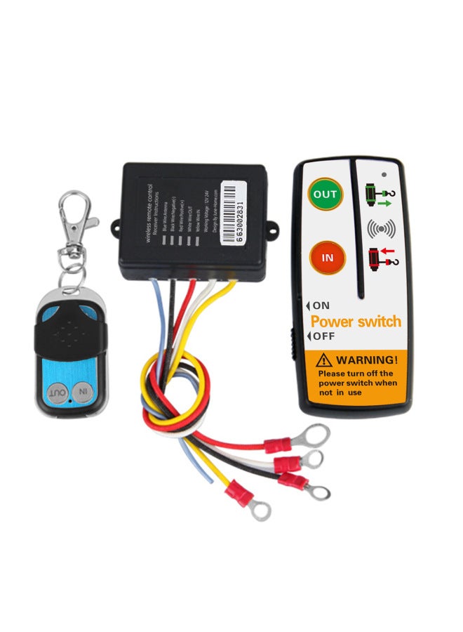 12v 24v Electric Winch Control System Relay Wireless Switch Off-road Winch Controller-Color:Silver - Image 1