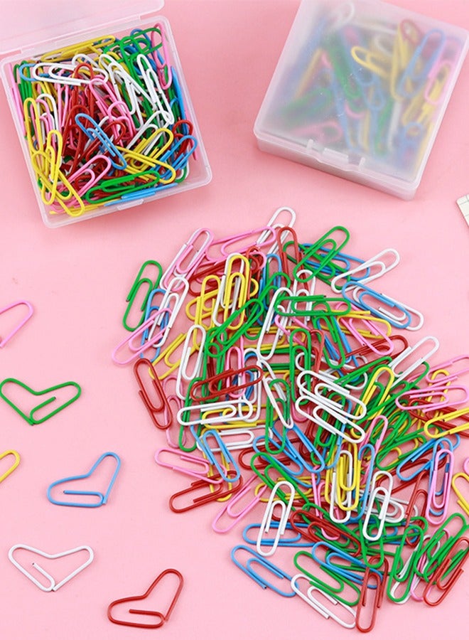100 Paper Clips Colorful Paper Clips for Office High Quality Paper Clips for Documents Paper Clips Small Durable Rust-proof Paper Clips Letter Clips - Image 1