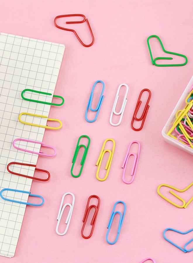 100 Paper Clips Colorful Paper Clips for Office High Quality Paper Clips for Documents Paper Clips Small Durable Rust-proof Paper Clips Letter Clips - Image 2