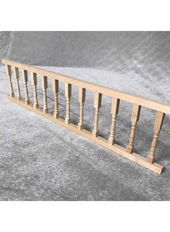 SXFSE Dollhouse Decoration Accessories,Miniature Fence Handrail 1:12 Mini Dollhouse Fence Cute House Mini Fence (Beige, 2 Pcs) - Image 3