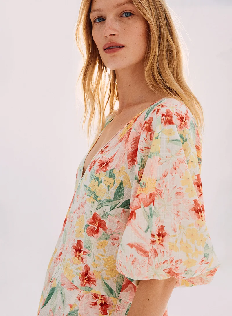 H&M Floral Print Mini Dress