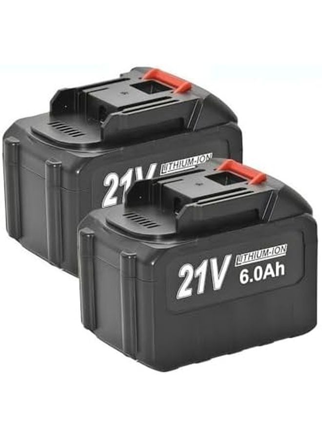 2Pcs 6000mAh 21V Rechargeable Battery Compatible with Cordless Drill Brushless Wrench Screwdriver Circular Saw - Image 2