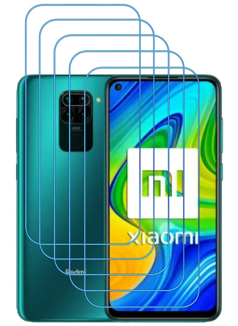 ACLIX 5 Pieces Antistatic ESD Dustproof Premium Quality High Definition Clear Tempered Glass Screen Protector Designed For Xiaomi Redmi Note 9 - Image 1