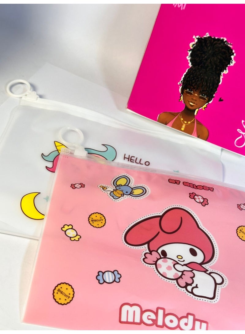 Clear Makeup Bag Organizer with Zipper for Women - Casual Travel Toiletry Bag - Set of 2 - Image 3