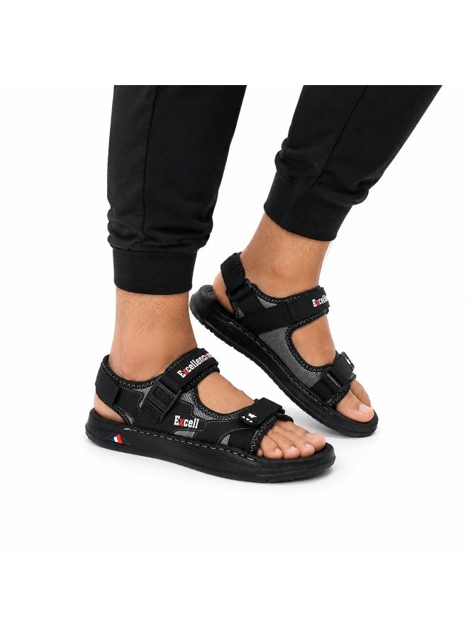 Men's Adjustable Casual Sport Sandals - Lightweight Walking Sandals with Hook & Loop Straps - Comfortable Outdoor & Everyday Wear - Image 1