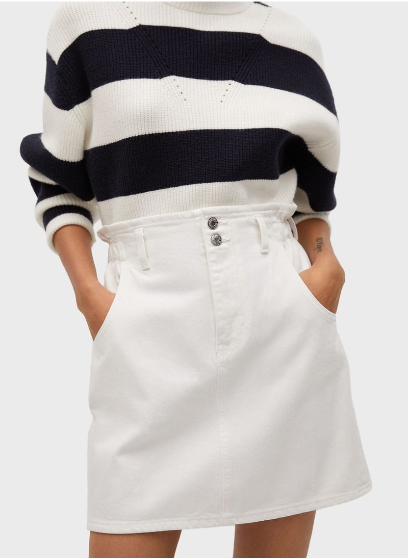 MANGO - Denim Mini Skirt - Image 1