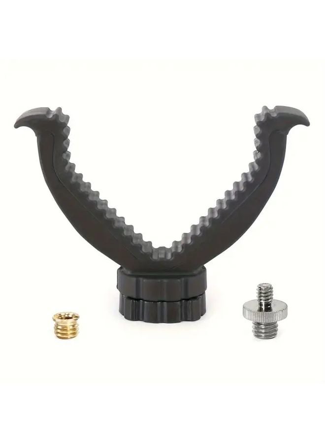 Heavy Duty 360 Degree Rotation V Yoke Tripod Head Model HTPV005 for Telescope Hunting Camera - Image 1