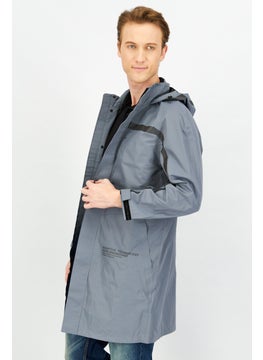 Jack Jones Men Plain Hooded Parka Jacket, Sage Blue  - Image 4