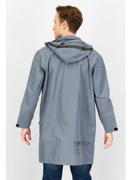 Jack Jones Men Plain Hooded Parka Jacket, Sage Blue  - Image 2