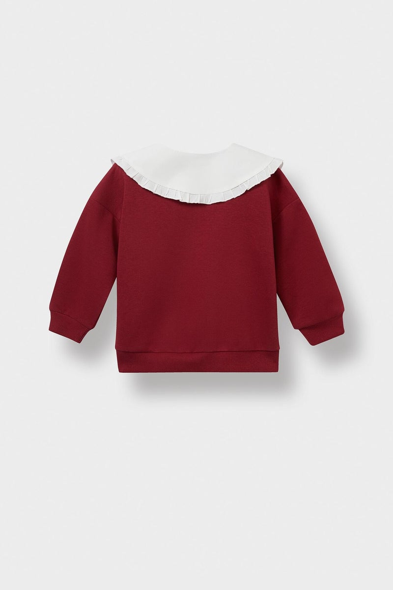 DeFacto Baby Girl Large Collar Printed Cardigan - Image 4