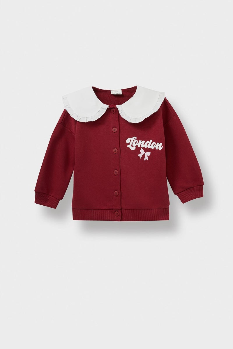 DeFacto Baby Girl Large Collar Printed Cardigan - Image 2