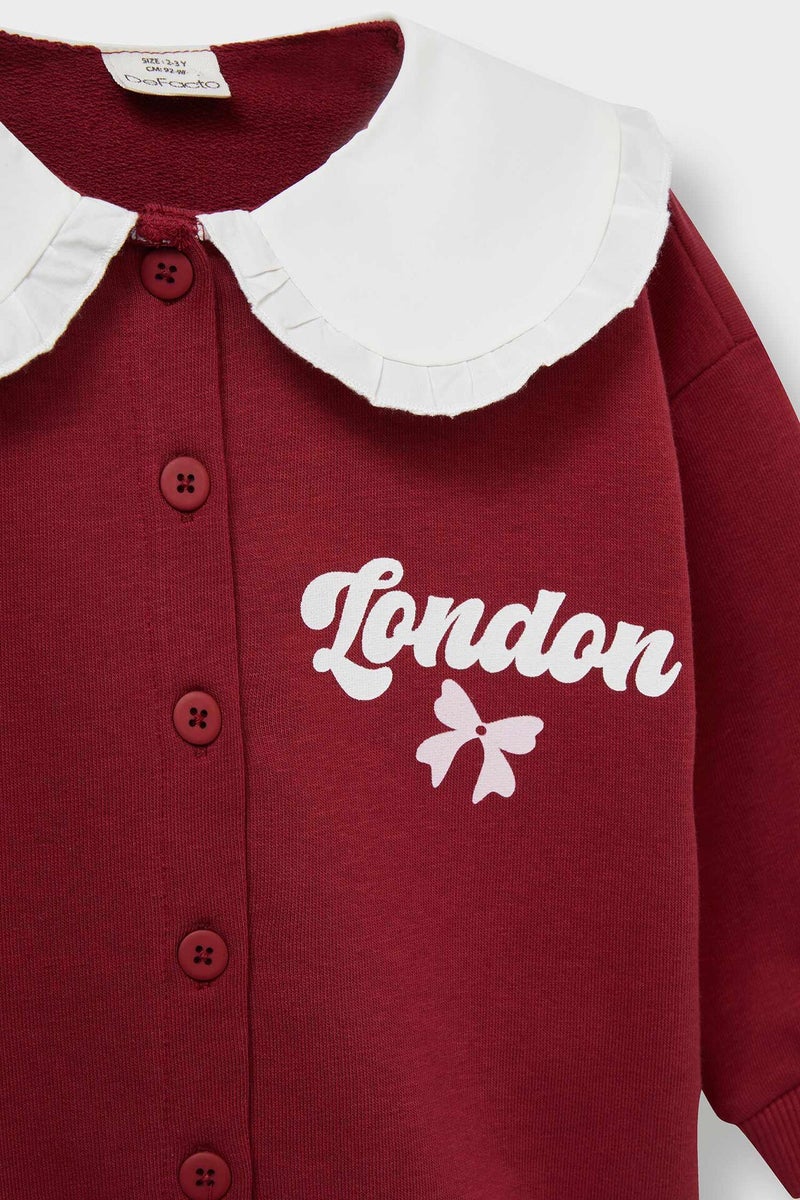 DeFacto Baby Girl Large Collar Printed Cardigan - Image 3