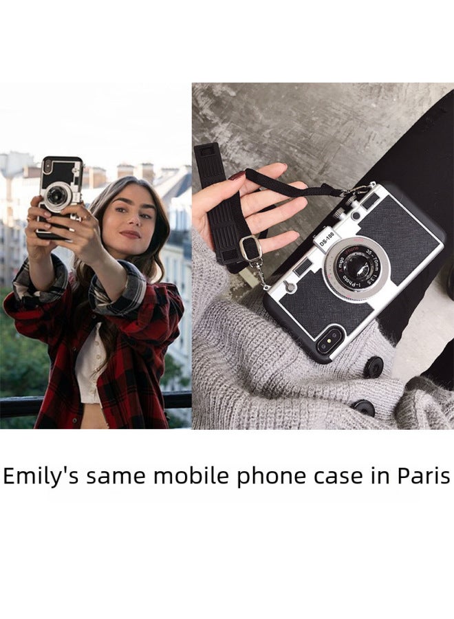 Emily In Paris With The Phone Case For iphone16 Camera 15 Retro Photo 14Promax-Color:Black-Applicable Model:For iphone 7/8