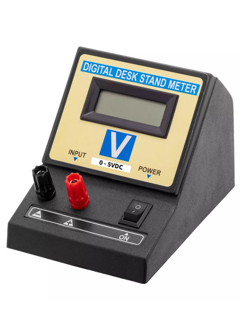 King Mariot - Digital Voltmeter | 0-5VDC | Digital Desk Stand Meter | 0-19.99V Measurement Range | Ideal for Student Use | Terminal Posts for 4mm Plugs - Image 1